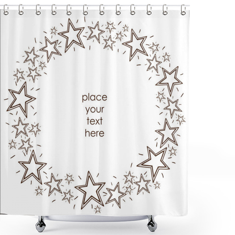 Personality  Stars Border Frame. Shower Curtains