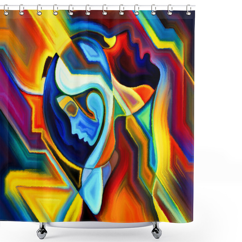 Personality  Working Sacred Hues Shower Curtains