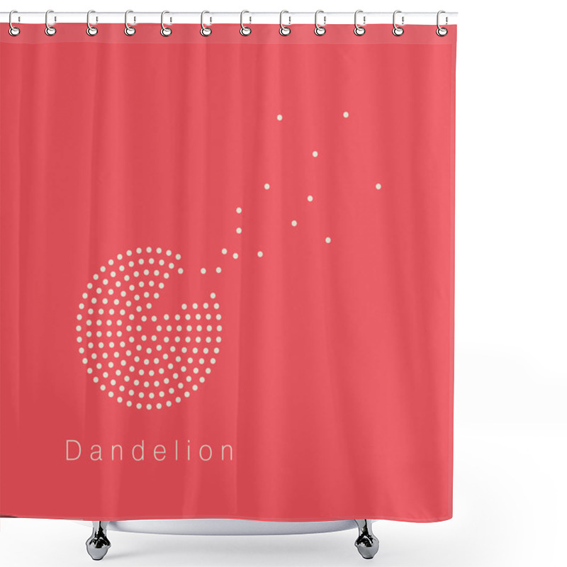 Personality  Dandelion Vector Logo Design Template Shower Curtains