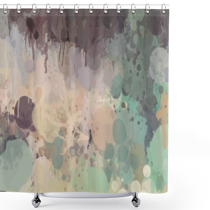 Personality  Background With Paint Stains Shower Curtains