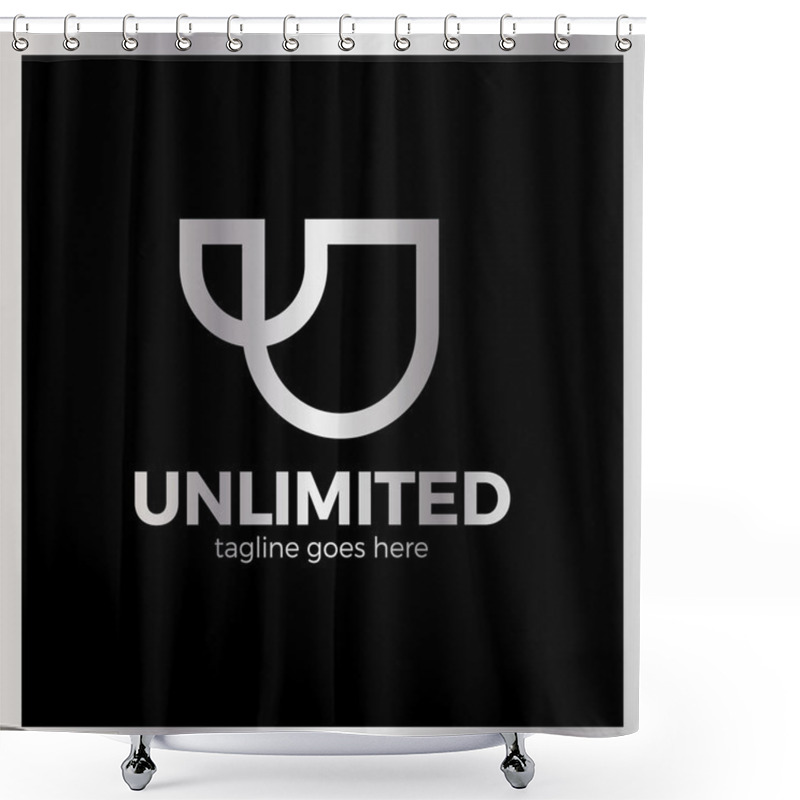 Personality  Unlimited Logo - Letter U Shower Curtains