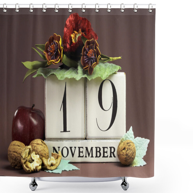 Personality  Save The Date Calendar For Every Individual Day In November Shower Curtains