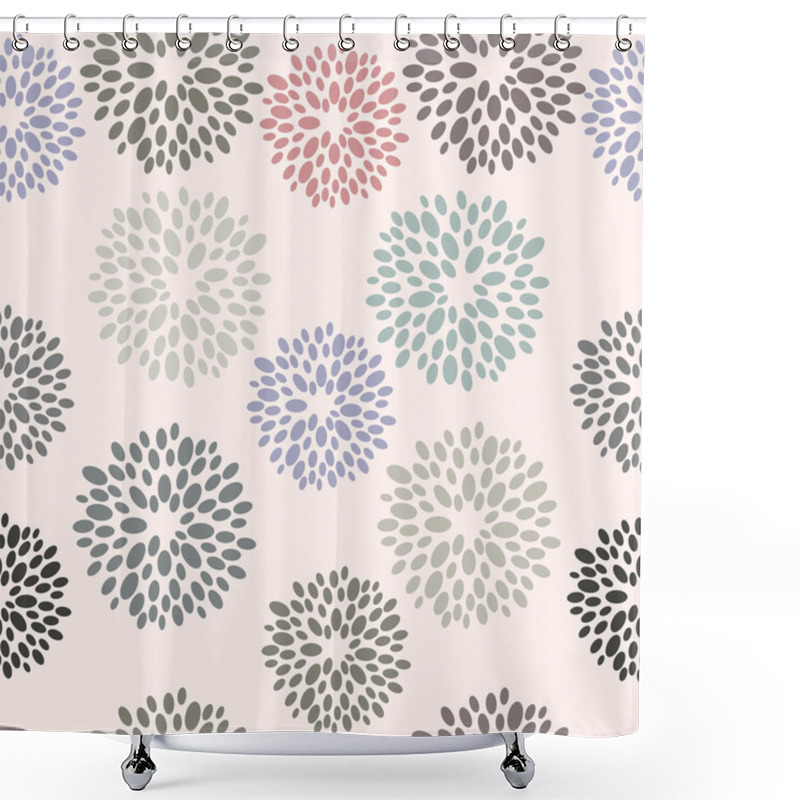 Personality  Beautiful Abstract Flowers Retrostyle Pattern Shower Curtains