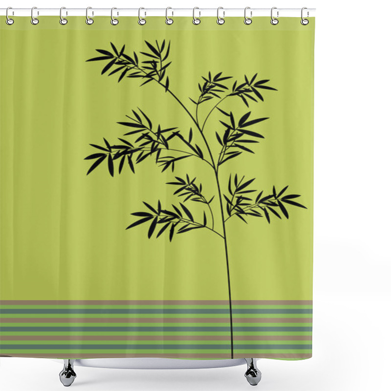 Personality  Bamboo Icon Shower Curtains