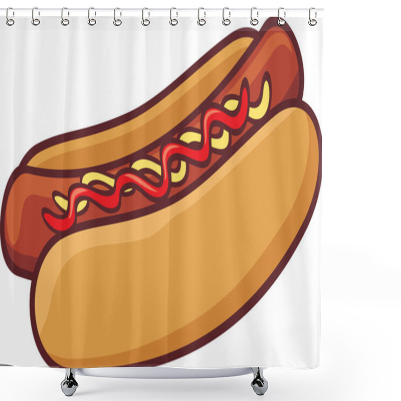 Personality  Hot Dog Shower Curtains