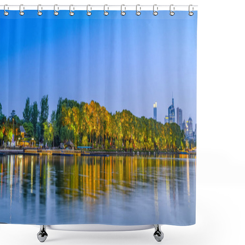 Personality  Nanjing Xuanwu Lake Financial District Building Landscape Night  Shower Curtains