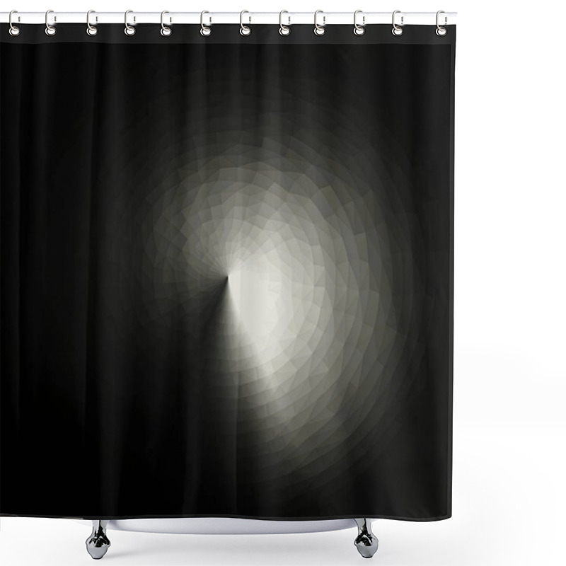 Personality  Triangular Pattern Set In Regular Circle Around Middle Point  Shower Curtains