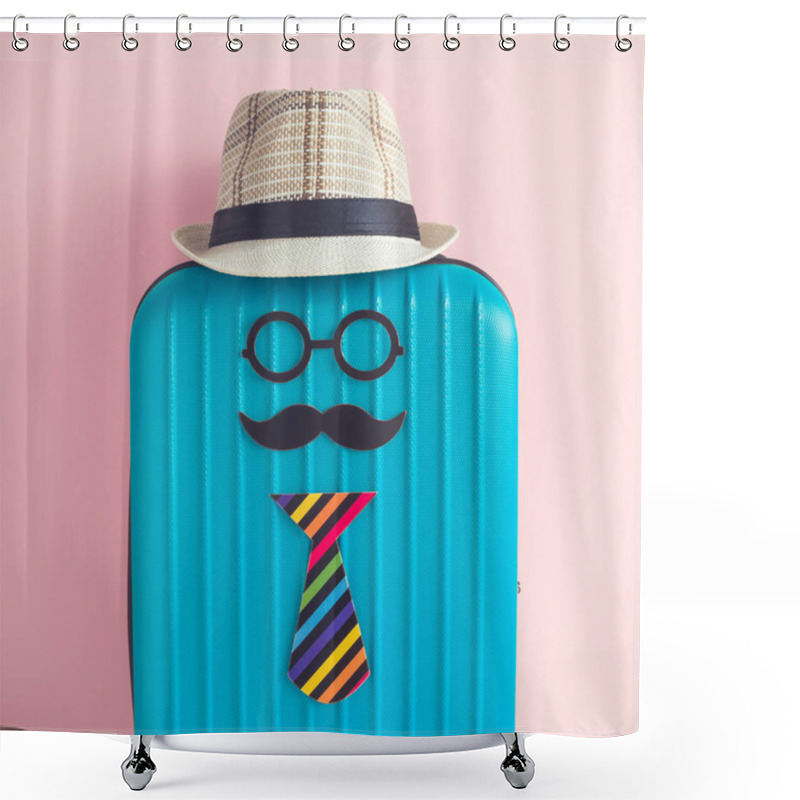 Personality  Hipster Travel Equipment Creative Minimalistic Concept. Shower Curtains