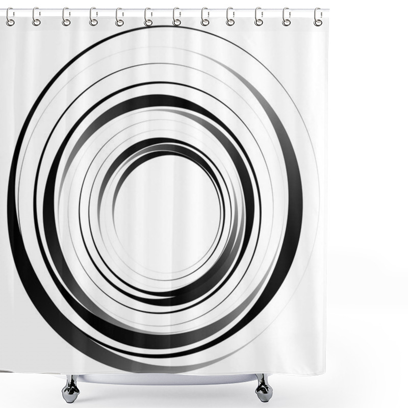 Personality  Abstract Circles Element Shower Curtains