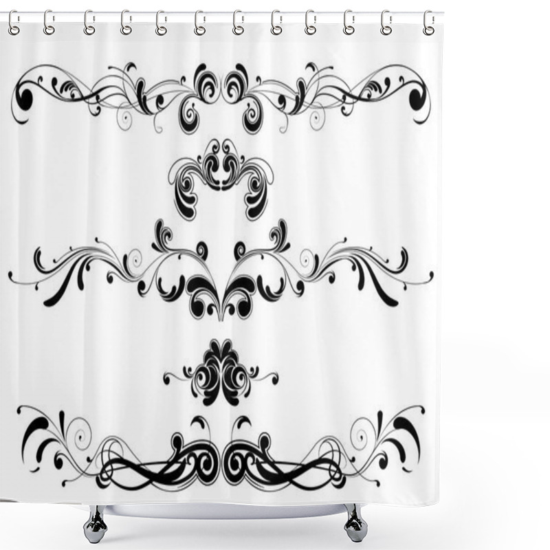 Personality  Abstract Swirl Design Shower Curtains