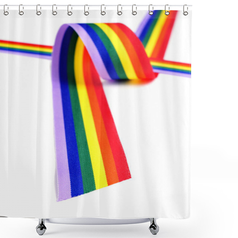 Personality  Rainbow Ribbon Shower Curtains