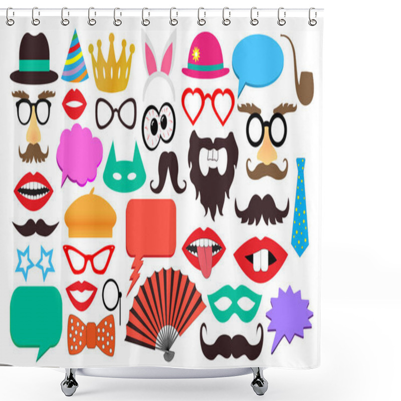 Personality  Party Birthday Photo Booth Props Shower Curtains