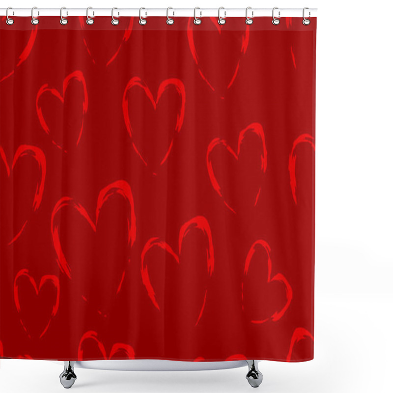 Personality  Hearts Seamless Backgorund, Valentine's Day Pattern Shower Curtains