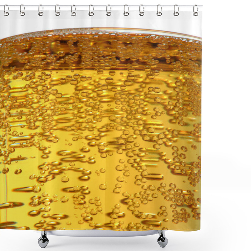 Personality  Bubbles In Glass With Beer Shower Curtains