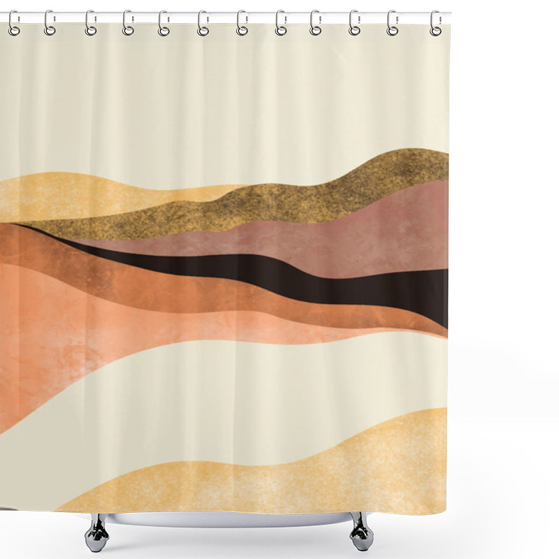 Personality  Creative Minimalist Hand Painted. Abstract Arts Background . Vector Illustration Shower Curtains