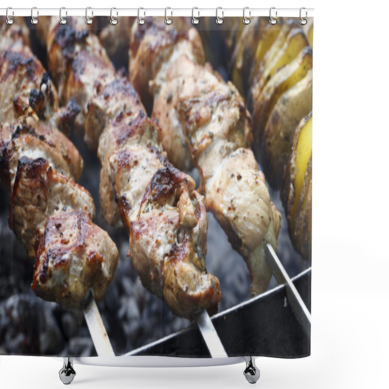 Personality  Shish Kebab On Skewers  Shower Curtains