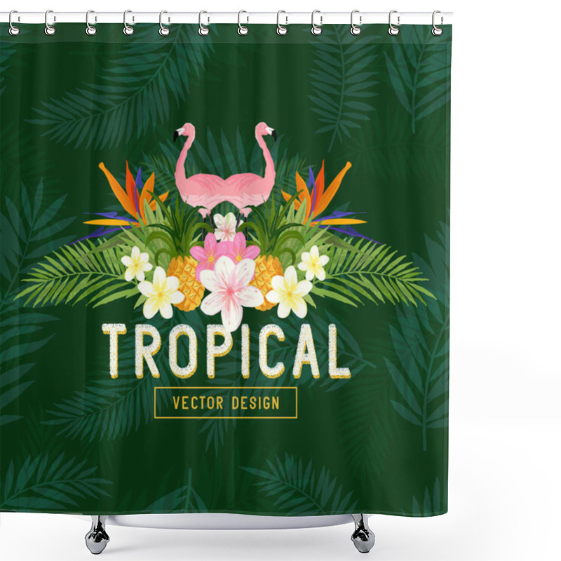 Personality  Tropical Summer Vector Shower Curtains