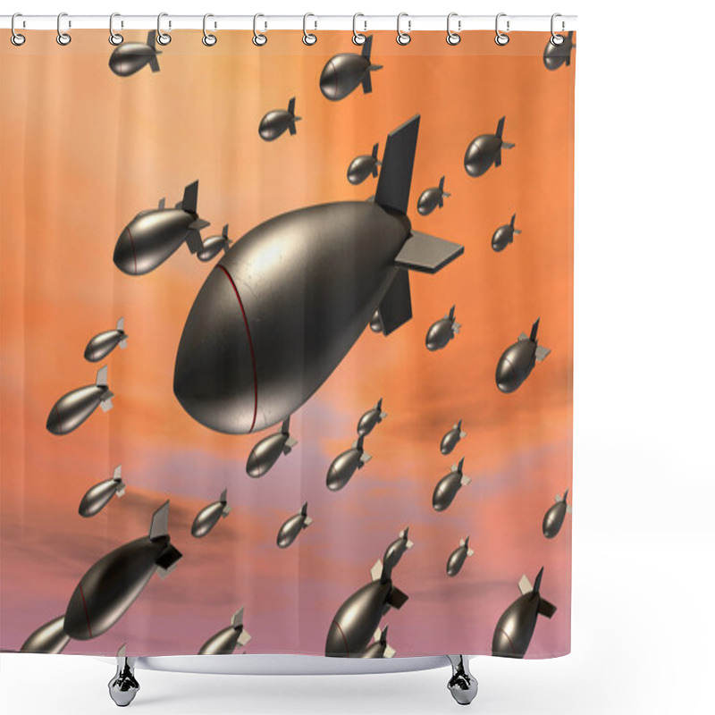 Personality  Dropping Bombs Shower Curtains