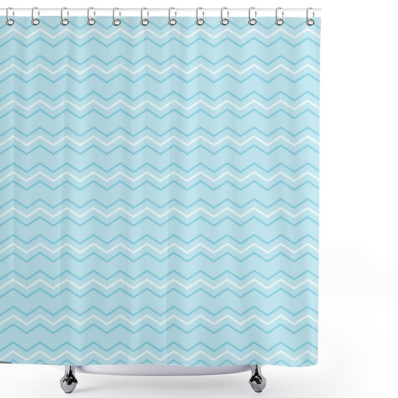 Personality  Zigzag Chevron Pattern Background Shower Curtains