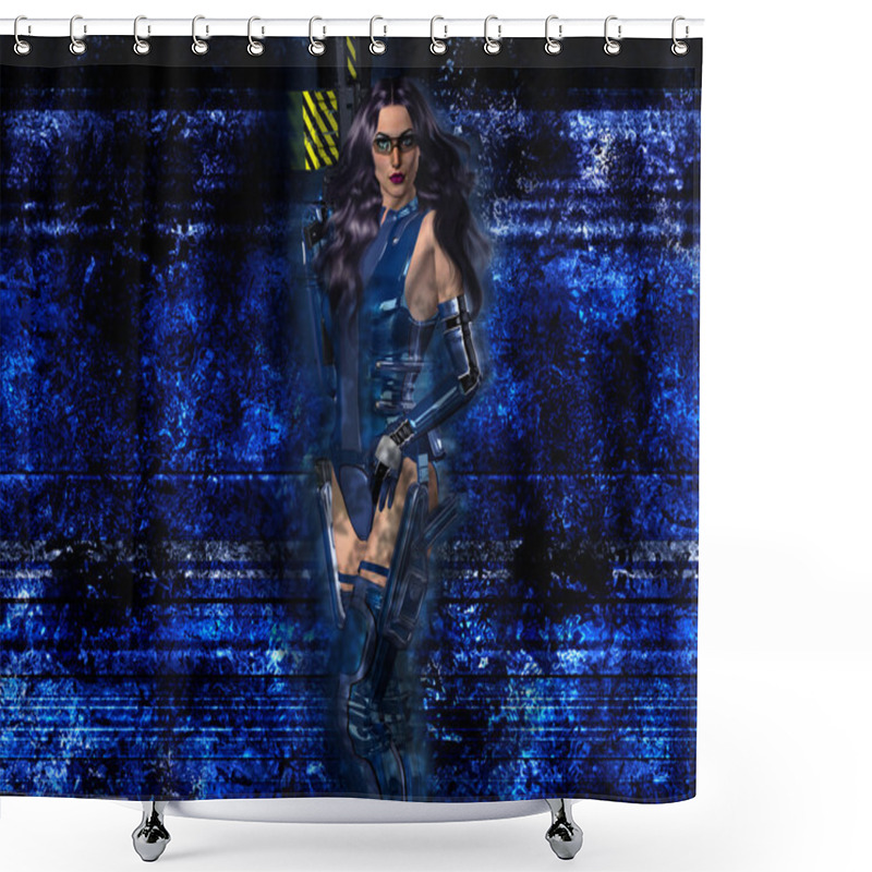 Personality  Science Fiction Woman Shower Curtains