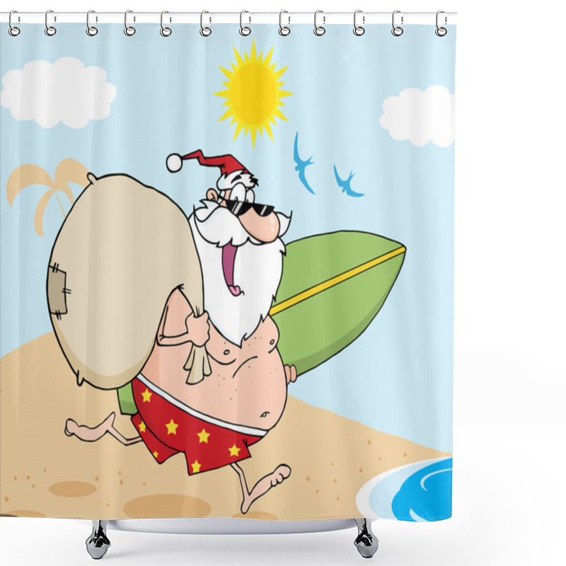 Personality  Merry Christmas Greeting Shower Curtains