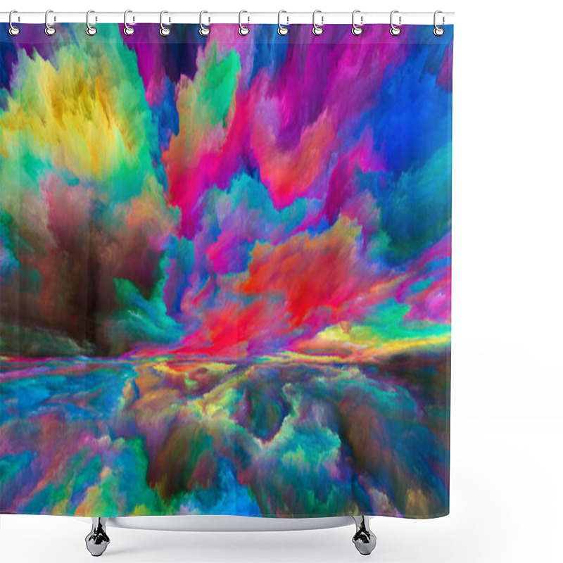 Personality  Inner Life Of Abstract Landscape Shower Curtains