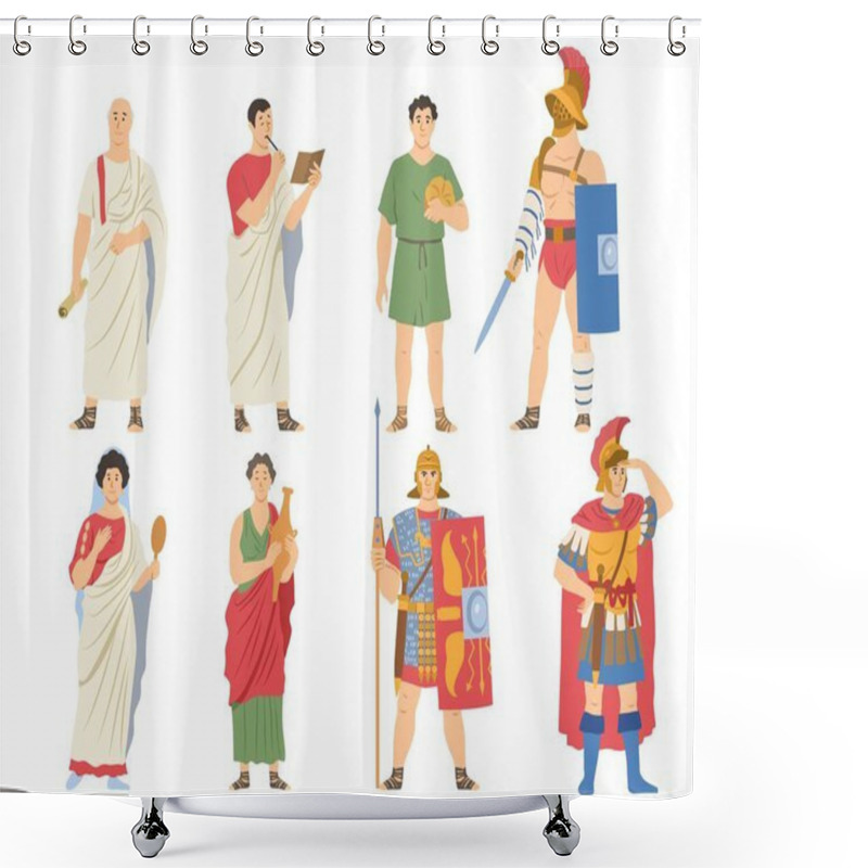 Personality  Roman Citizens And Warriors Collection Shower Curtains