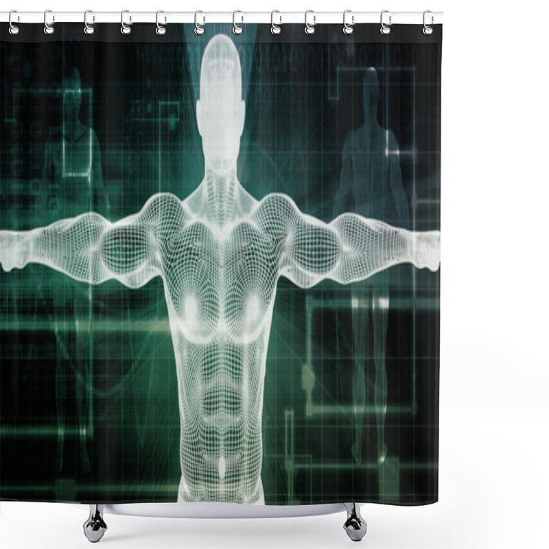 Personality  Healthcare Technology As A Concept Shower Curtains