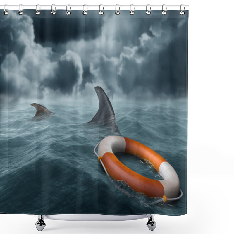 Personality  Lost At Sea Shower Curtains