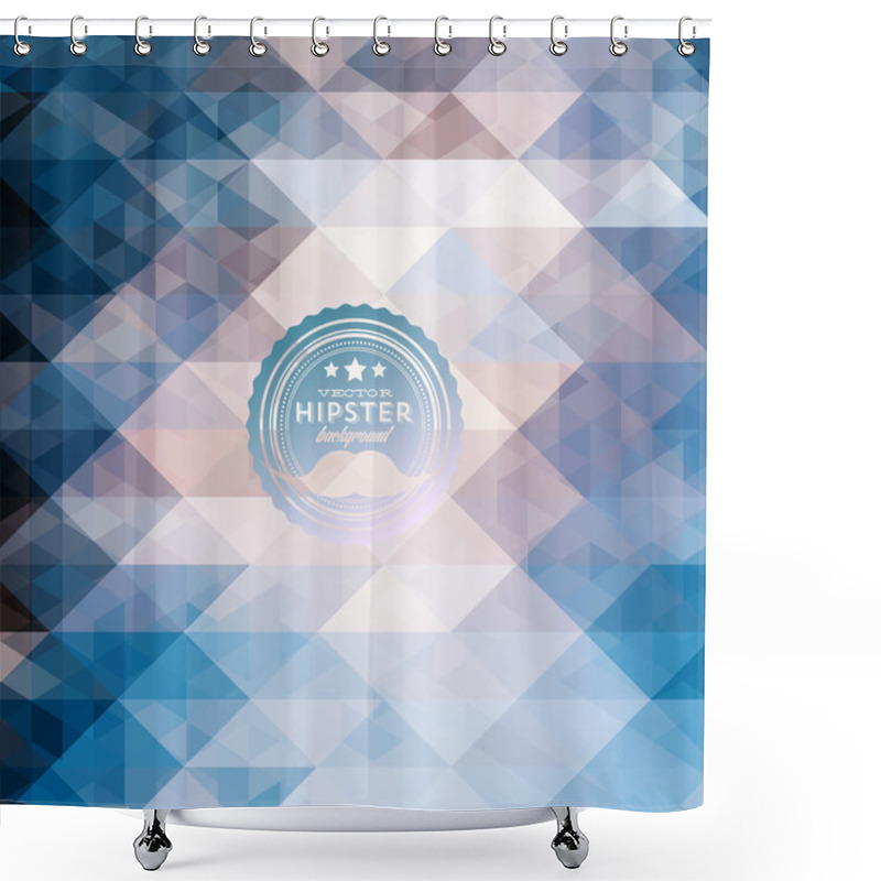 Personality  Hipster Background With Mustache Shower Curtains