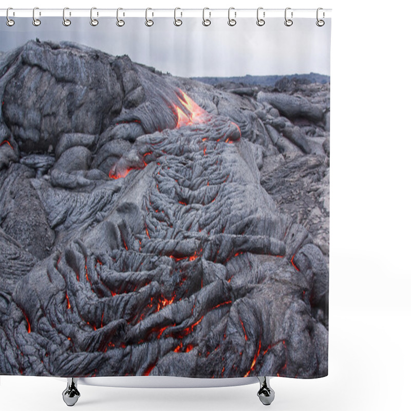 Personality  Basaltic Lava Flow Solidifying Slowly Shower Curtains