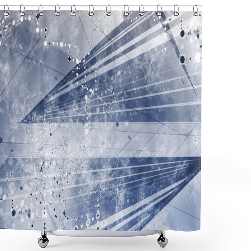 Personality  Generic Grunge Futuristic Abstract Background Shower Curtains