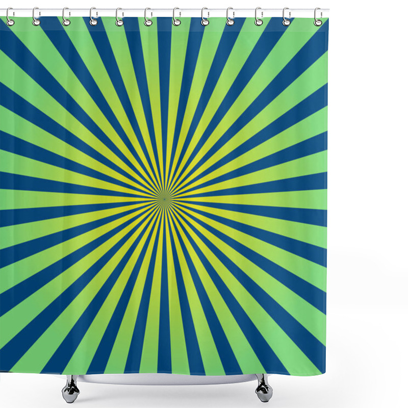 Personality  Starburst, Sunburst Radial Radiating Lines. Vector Illustration Shower Curtains