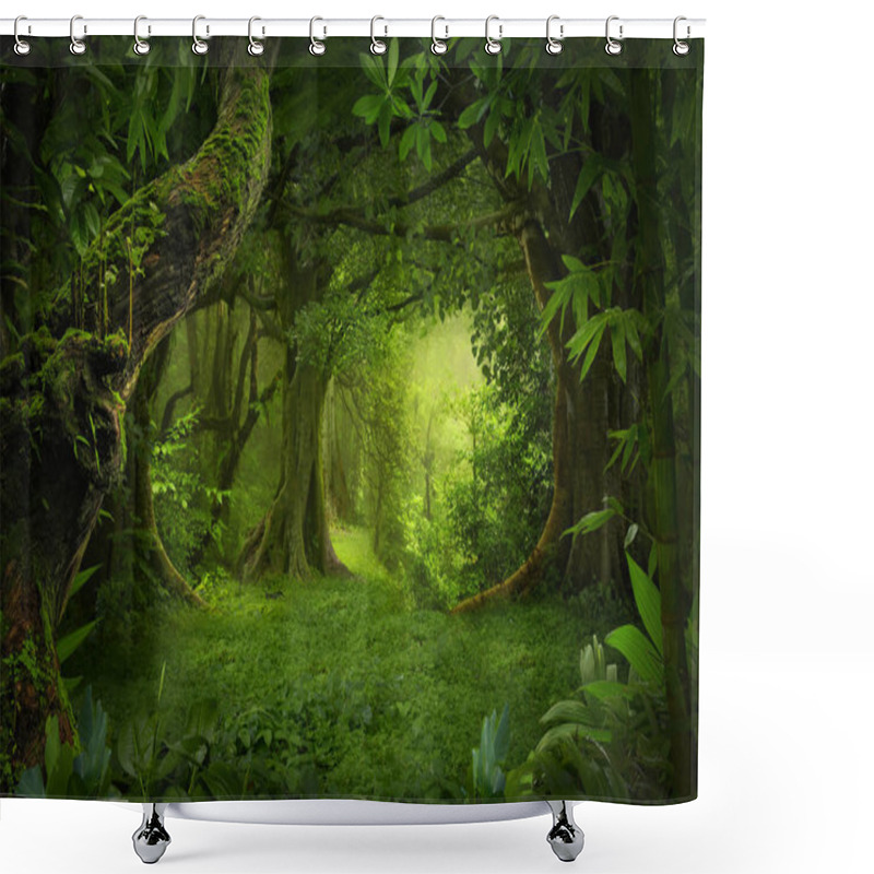 Personality  Asian Rainforest Jungle In August Shower Curtains