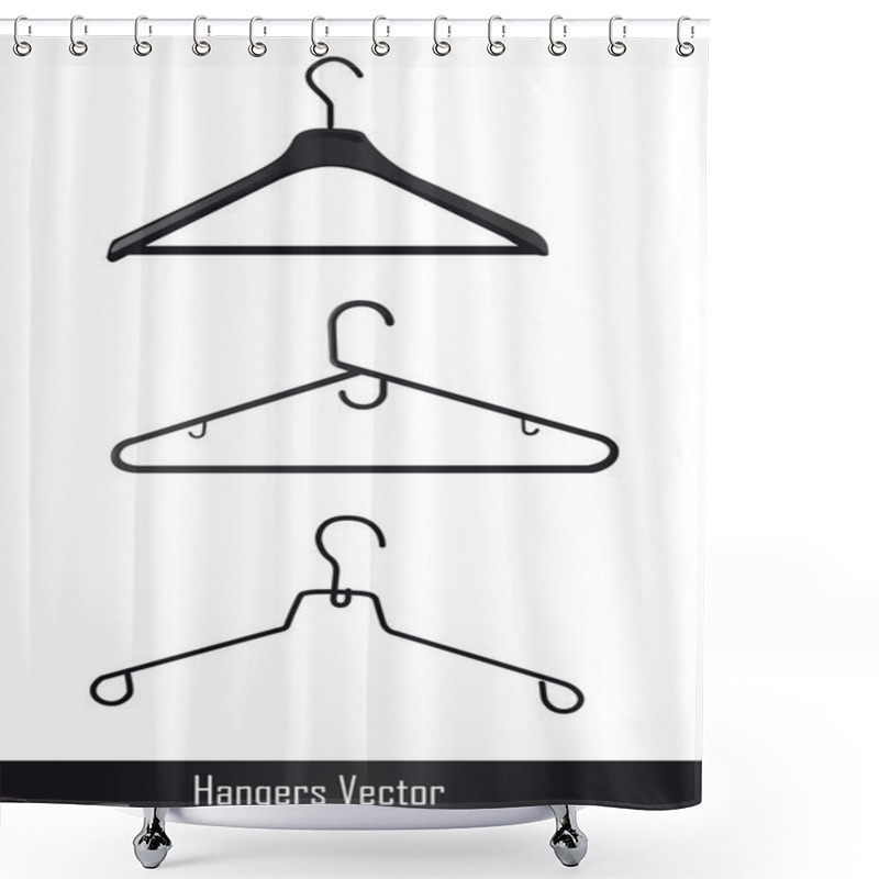 Personality  Hangers Vector Shower Curtains