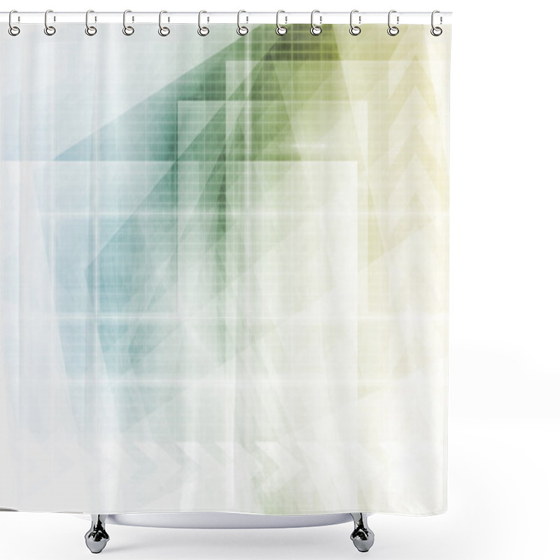 Personality  Technology Abstract Shower Curtains