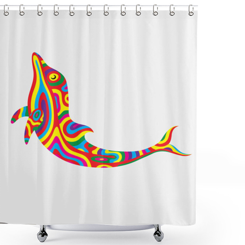 Personality  Dolphin Jumping Shower Curtains