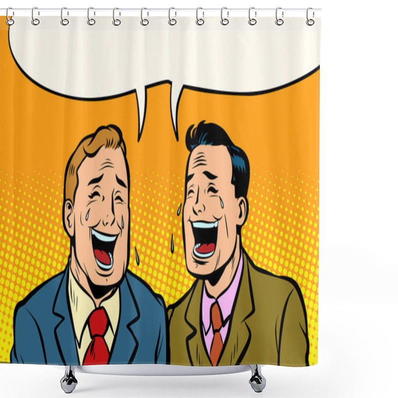 Personality  The Two Friends Laugh Shower Curtains