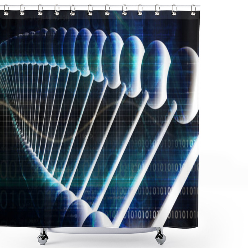 Personality  DNA Helix Abstract Background Shower Curtains