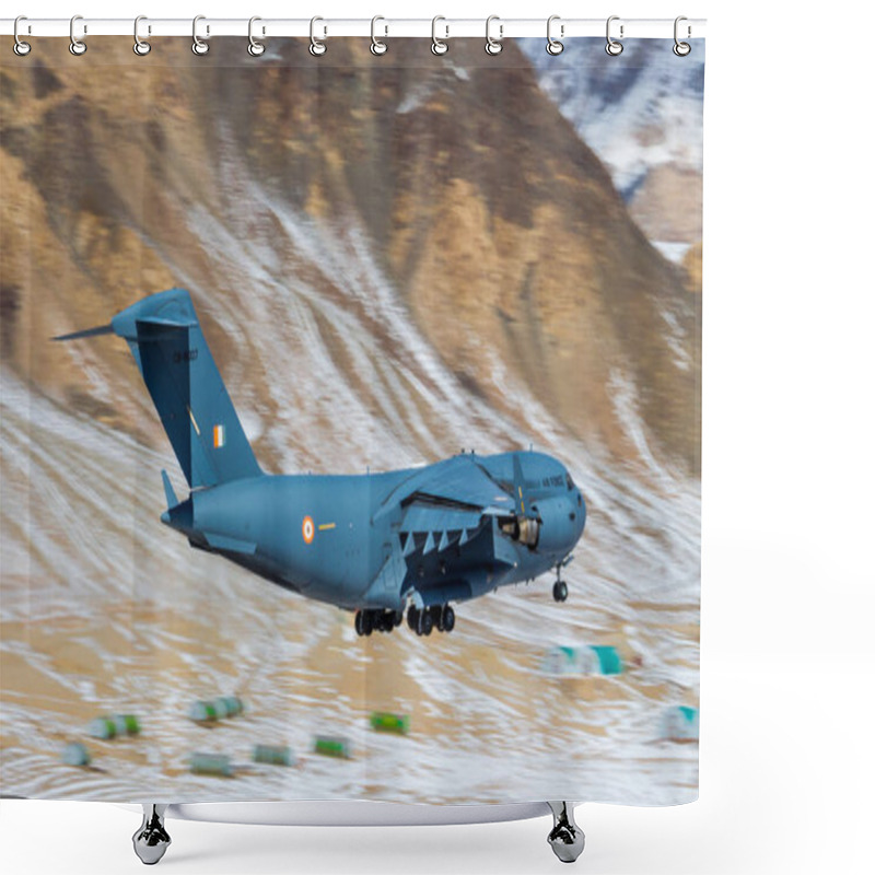 Personality  Indian Air Force Cargo Plane Shower Curtains