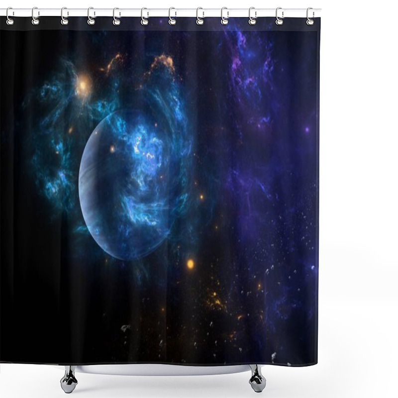 Personality  Planets, Galaxy, Universe, Starry Night Sky, Milky Way Galaxy With Stars And Space Dust In The Universe, Long Exposure Photograph, With Grain. Shower Curtains