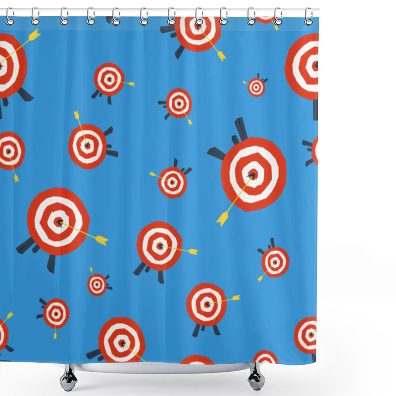 Personality  Seamless Pattern With Target Shower Curtains