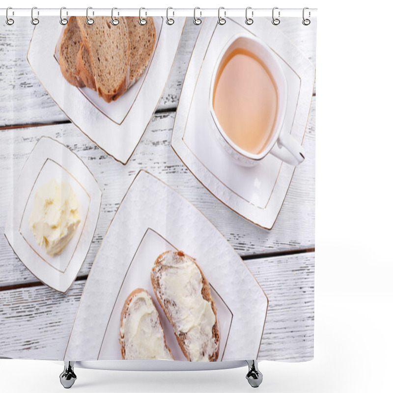 Personality  Fresh Bread And Homemade Butter Shower Curtains