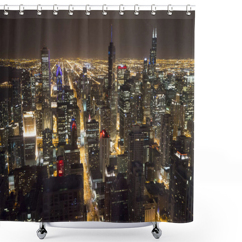 Personality  Chicago Downtown From 95th Floor Shower Curtains