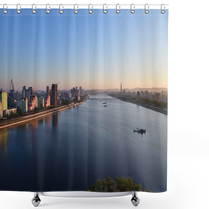 Personality  Pyongyang, Capital Of The North Korea. DPRK Shower Curtains