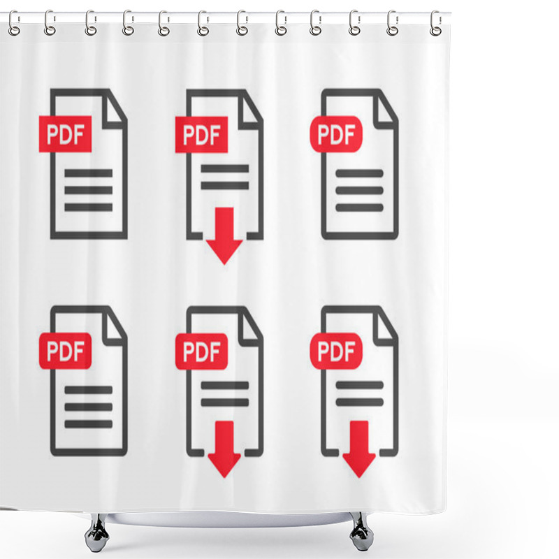 Personality  File Download Icon. Document Text, Symbol Web Format Information Shower Curtains