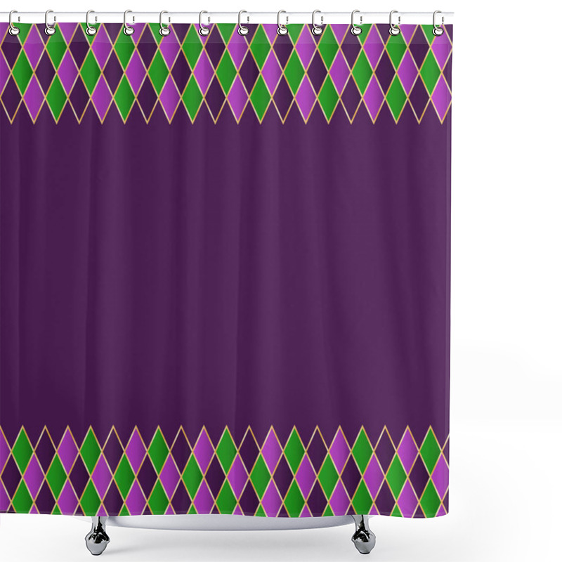 Personality  Mardi Gras Holiday Background. Vector Template EPS10. Shower Curtains