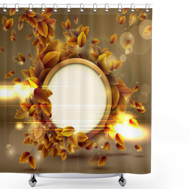 Personality  Shiny Sensual Autumn Background With Lights. Shower Curtains