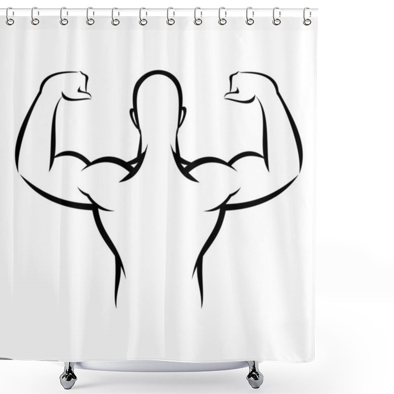 Personality  Muscle Man Shower Curtains