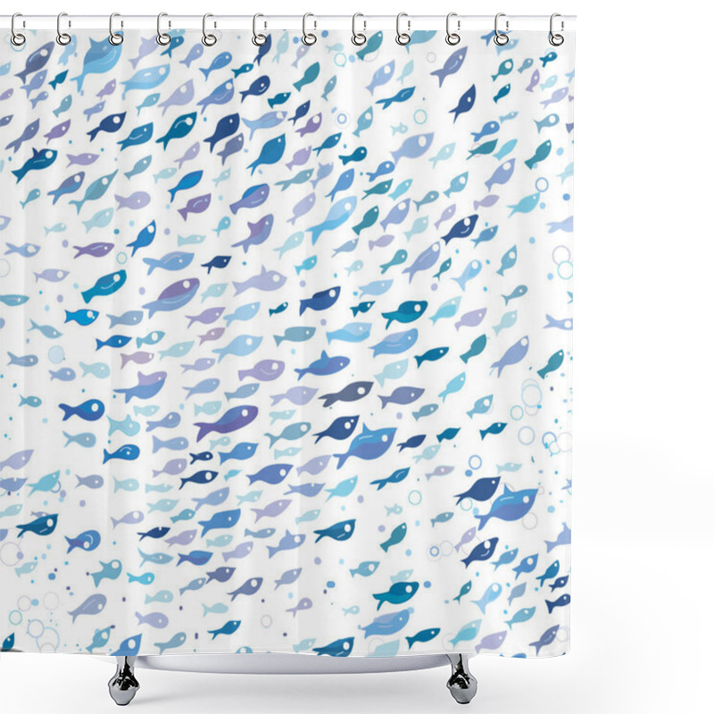 Personality  Decorative Fishes Seamless Pattern Shower Curtains